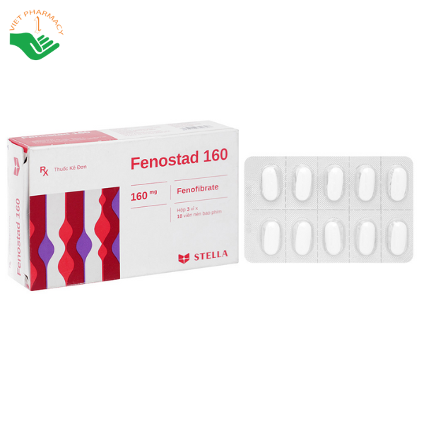 Thuốc Fenostad 160 Stella điều trị tăng triglycerid huyết nặng (3 vỉ x 10 viên)